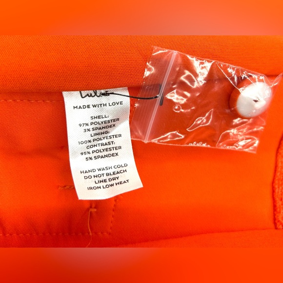 Lulus Masterfully Mod Bright Orange Side Button Midi Dress XXS NWT - Picture 5 of 9